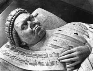 Jean de Berry herceg (1340-1416), Poitiers grófjának képmása, részlet (lásd még 217791) 1416-38 (márvány)